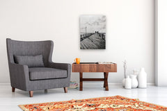 Original art for sale at UGallery.com | Oceanside Pier in Black and White by Samuel Pretorius | $700 | acrylic painting | 24' h x 18' w | thumbnail 5