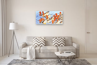 A Flotilla of Avocets by Emil Morhardt |  In Room View of Artwork 