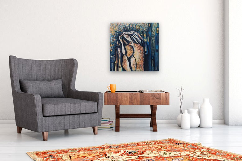 The Unfolding Silence by Diana Elena Chelaru |  In Room View of Artwork 