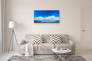 Blue Sky Beach Clouds by Nancy Hughes Miller |  In Room View of Artwork 