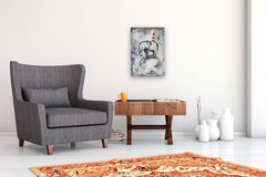 Original art for sale at UGallery.com | Elephant on the Moon by Evgenia Smirnova | $650 | watercolor painting | 23' h x 15' w | thumbnail 5