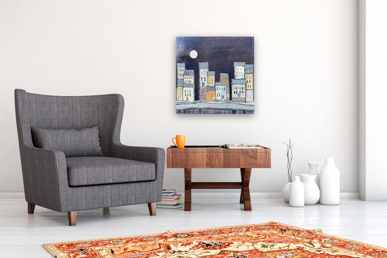 Street Scene 4 by Pat Forbes |  In Room View of Artwork 