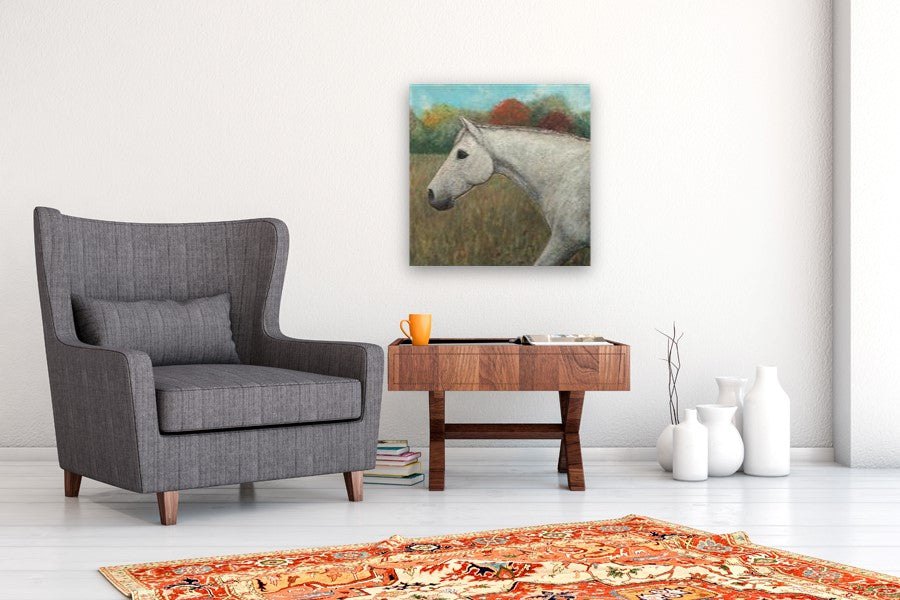 Kintsugi Horse - The Beautiful Changes by Jennifer Ross |  In Room View of Artwork 