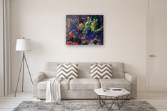 Original art for sale at UGallery.com | It Is Currently 1:00 O'Clock After Midnight by Dowa Hattem | $2,100 | acrylic painting | 31.49' h x 39.37' w | thumbnail 5