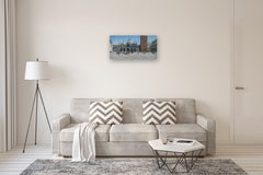 Original art for sale at UGallery.com | Piazza San Marco, Morning Light by Andrew Hird | $3,150 | oil painting | 16' h x 31.5' w | thumbnail 5