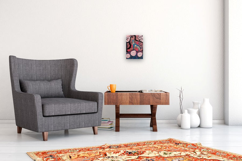 Spring Cat by Sara Rodighiero |  In Room View of Artwork 