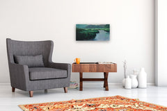 Original art for sale at UGallery.com | Marsh, Misty Day by Janet Dyer | $700 | acrylic painting | 12' h x 24' w | thumbnail 5