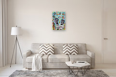 Original art for sale at UGallery.com | Dreamless Sleep by Sara Rodighiero | $1,425 | mixed media artwork | 27.6' h x 19.7' w | thumbnail 5