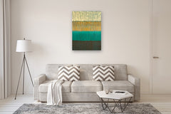 Original art for sale at UGallery.com | Organic Stripes by Janet Hamilton | $2,775 | oil painting | 40' h x 30' w | thumbnail 5