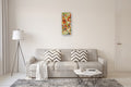 Original art for sale at UGallery.com | Full Bloom 1 by Kajal Zaveri | $575 | oil painting | 30' h x 12' w | thumbnail 5