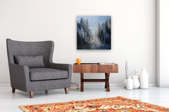 Original art for sale at UGallery.com | Blue Moon by Tatiana Iliina | $625 | acrylic painting | 24' h x 24' w | thumbnail 5
