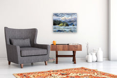 Original art for sale at UGallery.com | Paddling the Bay by Tiffany Blaise | $950 | oil painting | 20' h x 24' w | thumbnail 5