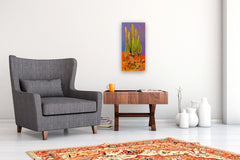 Original art for sale at UGallery.com | Desert Sentinels by Suren Nersisyan | $450 | oil painting | 24' h x 12' w | thumbnail 5