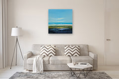 Original art for sale at UGallery.com | Water Wonder Land by George Peebles | $3,800 | oil painting | 36' h x 36' w | thumbnail 5