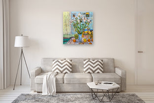 Studio Still Life with Alstroemeria by James Hartman |  In Room View of Artwork 