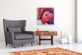 Original art for sale at UGallery.com | Shades in Hot Pink by Leticia Lacy | $1,550 | acrylic painting | 24' h x 24' w | thumbnail 5