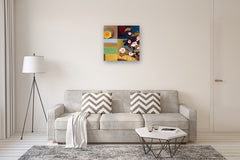 Original art for sale at UGallery.com | Isolation III by Guigen Zha | $1,700 | oil painting | 26' h x 26' w | thumbnail 5