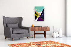 Original art for sale at UGallery.com | Purple Mountains by Keith Thomson | $2,300 | oil painting | 24' h x 16' w | thumbnail 5
