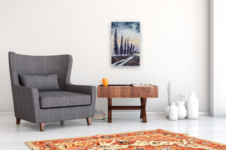 Tuscany Landscape by Evgenia Smirnova |  In Room View of Artwork 