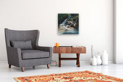 Original art for sale at UGallery.com | Swift Water by Jo Galang | $975 | oil painting | 20' h x 20' w | thumbnail 5