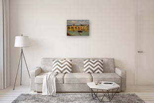 Riverside in the Evening Glow by David Qiyi Liu |  In Room View of Artwork 
