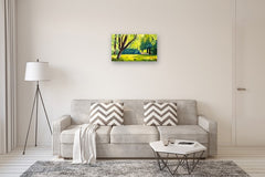 Original art for sale at UGallery.com | Summer Morning by JoAnn Golenia | $875 | acrylic painting | 18' h x 30' w | thumbnail 5