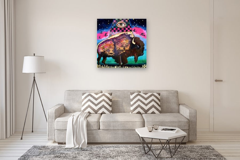 Moonlit Travel by Scott Dykema |  In Room View of Artwork 