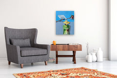 Original art for sale at UGallery.com | The Whispering Goose by Mikhail Zuyeu | $800 | oil painting | 24' h x 20' w | thumbnail 5