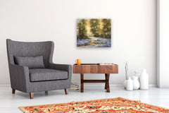 Original art for sale at UGallery.com | Warm Winter Melody by Gail Greene | $750 | oil painting | 20' h x 24' w | thumbnail 5