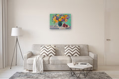 Original art for sale at UGallery.com | Garden Light: Vibrant Bloom by Gulshaba Abbasova | $2,200 | oil painting | 24' h x 31' w | thumbnail 5