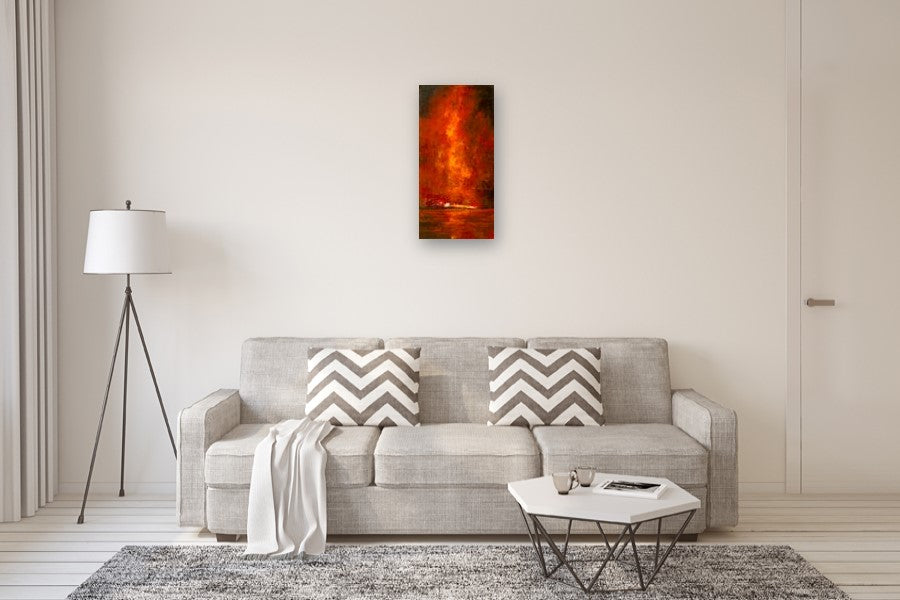 Red Sky at Night by Mandy Main |  In Room View of Artwork 