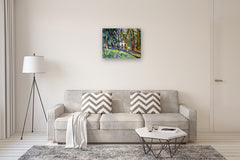 Original art for sale at UGallery.com | Sylvan Scene by Robert Hofherr | $875 | acrylic painting | 22' h x 28' w | thumbnail 5