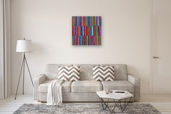 Original art for sale at UGallery.com | Triple Stripes B by Janet Hamilton | $1,600 | oil painting | 30' h x 30' w | thumbnail 5