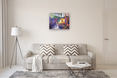 Original art for sale at UGallery.com | Ancient Market Town by Robert Hofherr | $1,150 | acrylic painting | 24' h x 30' w | thumbnail 5