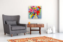 Original art for sale at UGallery.com | Celebrate Life by John Jaster | $1,100 | acrylic painting | 24' h x 24' w | thumbnail 5