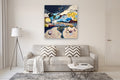 Original art for sale at UGallery.com | The World of Night by Alana Clumeck | $3,700 | mixed media artwork | 48' h x 48' w | thumbnail 5