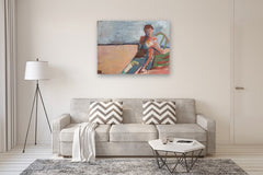 Original art for sale at UGallery.com | Beach Chair by Gail Ragains | $1,175 | acrylic painting | 36' h x 48' w | thumbnail 5
