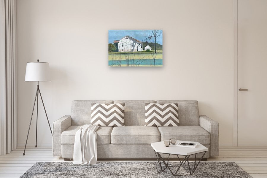 Country White House by Brian McCarty |  In Room View of Artwork 