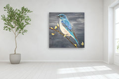 Original art for sale at UGallery.com | Bluebird by Maria Karla Watson | $6,200 | acrylic painting | 60' h x 60' w | thumbnail 5