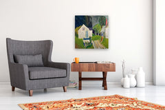 Original art for sale at UGallery.com | New Harbor, Maine by Robert Hofherr | $1,100 | acrylic painting | 24' h x 24' w | thumbnail 5