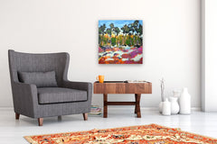 Original art for sale at UGallery.com | Pines and Dunes by Kip Decker | $900 | acrylic painting | 24' h x 24' w | thumbnail 2