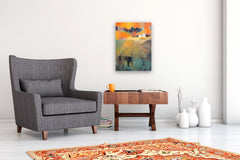 Original art for sale at UGallery.com | Farmhouse by Nancy Merkle | $750 | acrylic painting | 24' h x 18' w | thumbnail 5