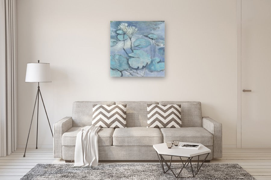 Lily Pad Pond by Mary Pratt |  In Room View of Artwork 