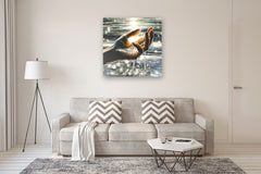 Original art for sale at UGallery.com | God’s Hand by Nuno Aparício | $7,250 | acrylic painting | 39.37' h x 39.37' w | thumbnail 5
