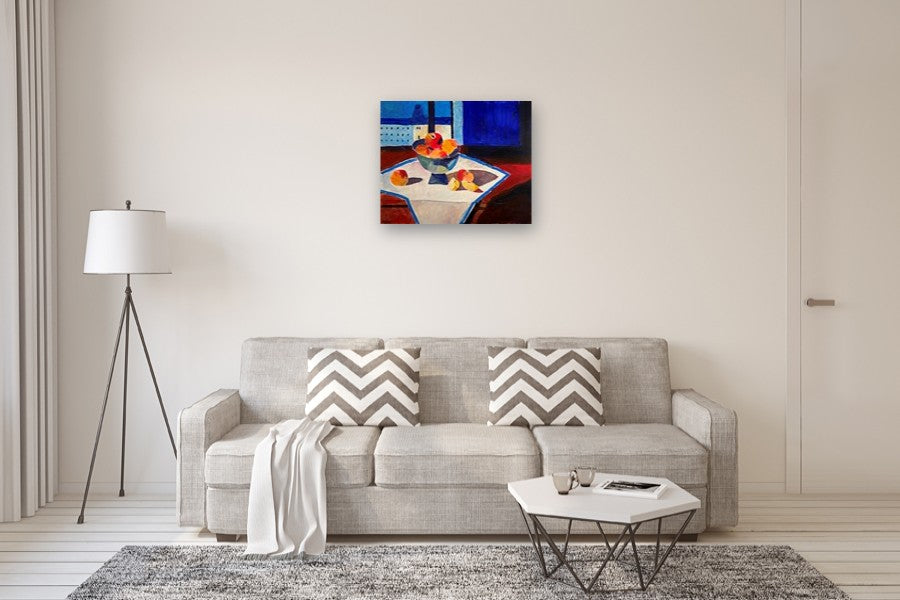 Apples on a Table by Robert Hofherr |  In Room View of Artwork 