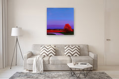 Original art for sale at UGallery.com | Violet Field by Francesca Currie | $3,050 | oil painting | 40' h x 40' w | thumbnail 5
