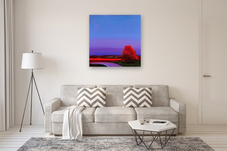 Violet Field by Francesca Currie |  In Room View of Artwork 
