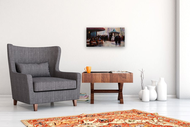 Winter in Paris by Faye Vander Veer |  Side View of Artwork 