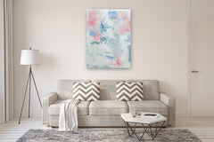 Original art for sale at UGallery.com | Started with a Whisper by Jennifer Hanson | $1,575 | acrylic painting | 48' h x 36' w | thumbnail 5