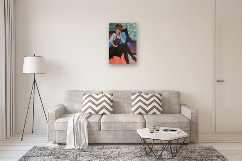 Long Black Legs by Nicholas Robertson |  In Room View of Artwork 